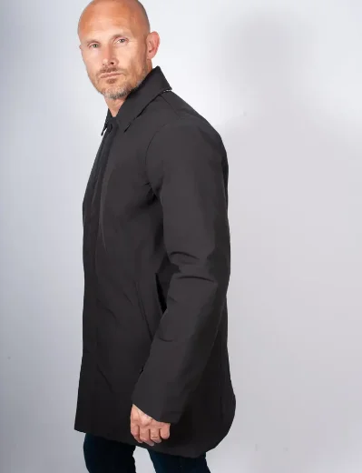 Picture of Aquascutum Soft Shell Trench Coat | Black