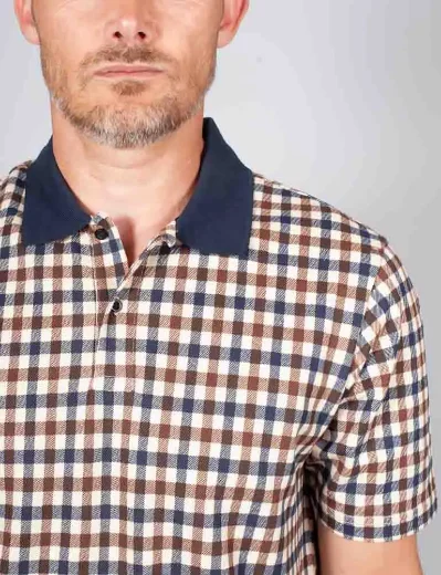 Aquascutum Active Icon Club Check Pique Polo 