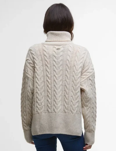 Picture of Barbour Womens Embleton Roll Neck Jumper | Birch