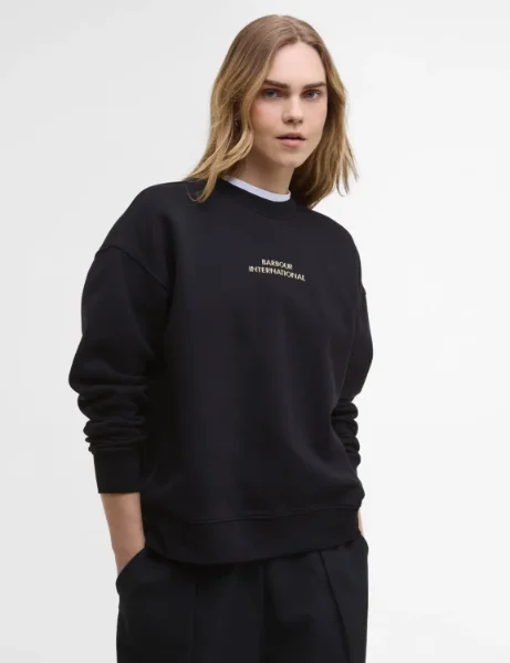 Barbour INTL Womens Kaia Sweatshirt | Black Barbour INTL Womens Kaia Sweatshirt | Black