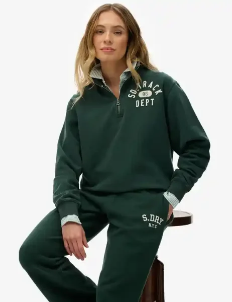 Superdry Athletic Essential Half Zip | Enamel Green Superdry Athletic Essential Half Zip | Enamel Green