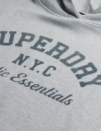 Superdry Athletic Essentials Relax Hoodie | Athletic Grey Marl