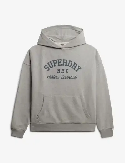 Superdry Athletic Essentials Relax Hoodie | Athletic Grey Marl