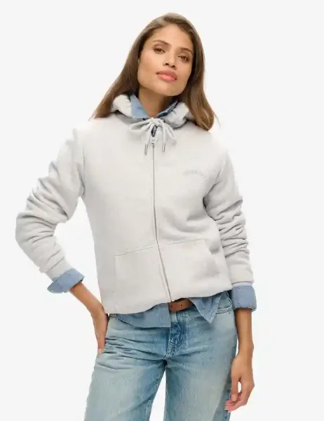 Superdry Borg lined Ziphood | Glacier Grey Marl Superdry Borg lined Ziphood | Glacier Grey Marl