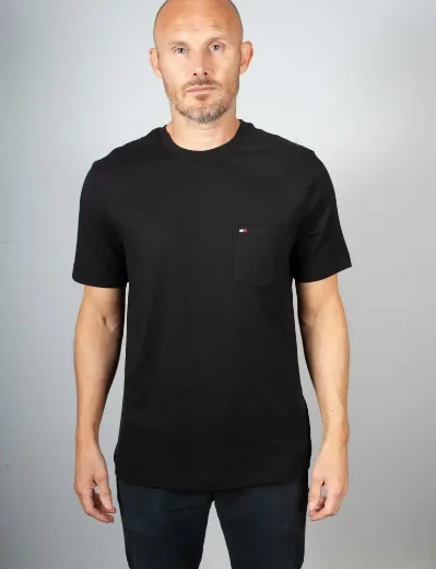 Picture of Tommy Hilfiger Patch Pocket Crew Neck T-Shirt | Black
