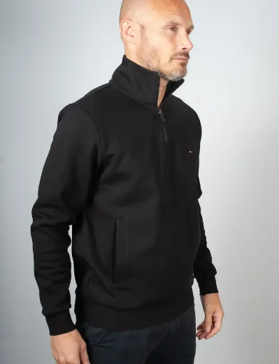 Tommy Hilfiger Essential Intechno Quarter Zip Sweater | Black