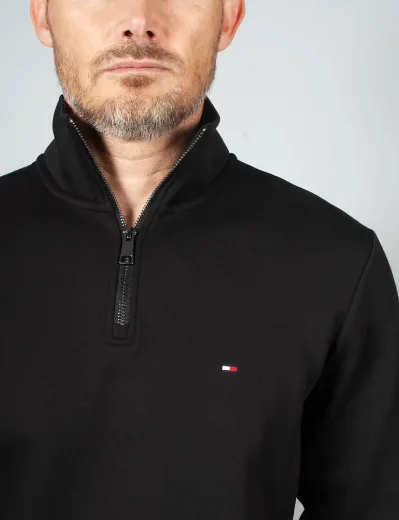 Tommy Hilfiger Essential Intechno Quarter Zip Sweater | Black
