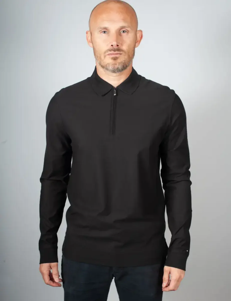Tommy Hilfiger DC Performance Zip Polo | Black