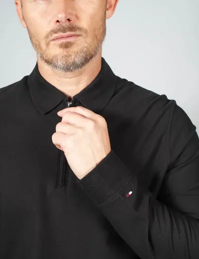 Tommy Hilfiger DC Performance Zip Polo | Black