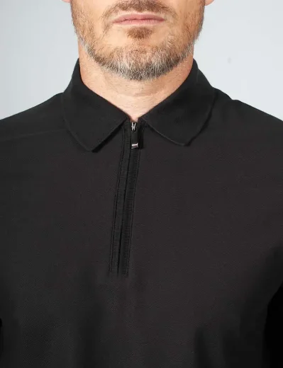Tommy Hilfiger DC Performance Zip Polo | Black