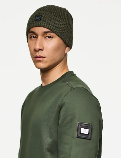 Weekend Offender Kettama Rib Beanie | Black Forest Green