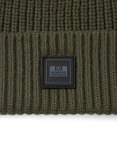 Weekend Offender Kettama Rib Beanie | Black Forest Green