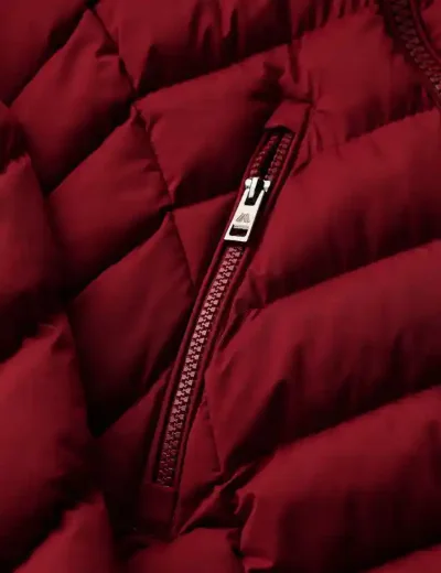 Picture of Superdry Womens Fuji Faux Fur Hood Mid Length Jacket | Wine Red