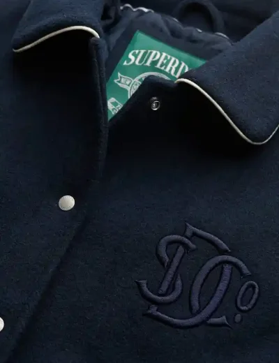 Picture of Superdry Womens Country Club Wool Bomber | Blueberry Navy
