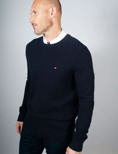 Tommy Hilfiger Essential Structure Crew Neck | Desert Sky