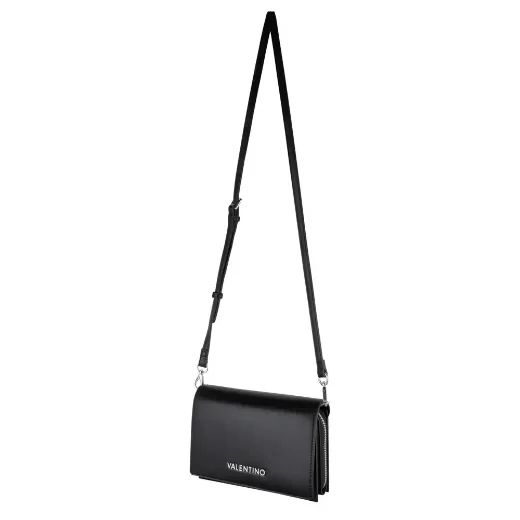 Picture of Valentino Ember Flap-Over Shoulder Bag | Black