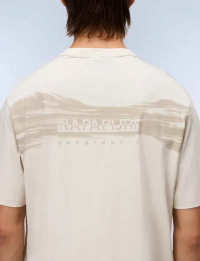 Napapijri S-Back Graphic T-Shirt | Beige Dimity
