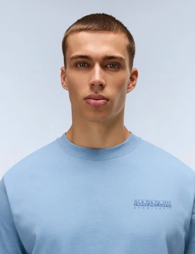 Napapijri S-Back Logo Graphic T-Shirt | Faded Denim