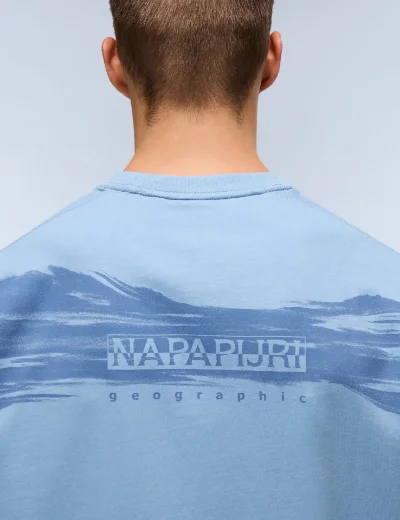 Napapijri S-Back Logo Graphic T-Shirt | Faded Denim