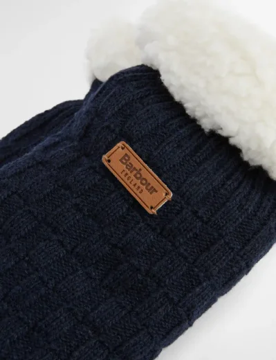 Barbour Womens Cable Knit Socks | Navy