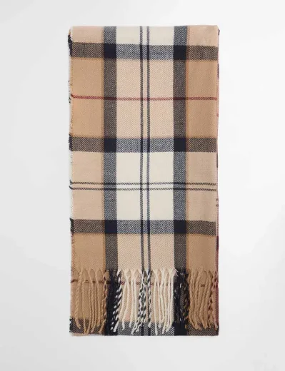 Barbour Dover Beanie Hat and Hailes Scarf Gift Set | Beige