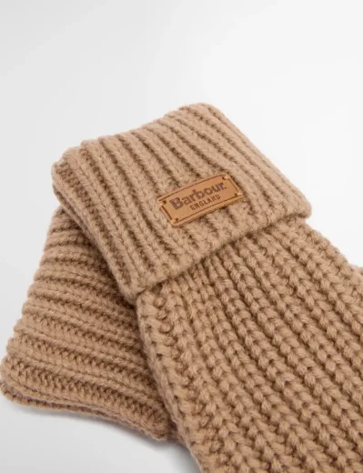 Barbour Women's Saltburn Knitted Gloves | Mink