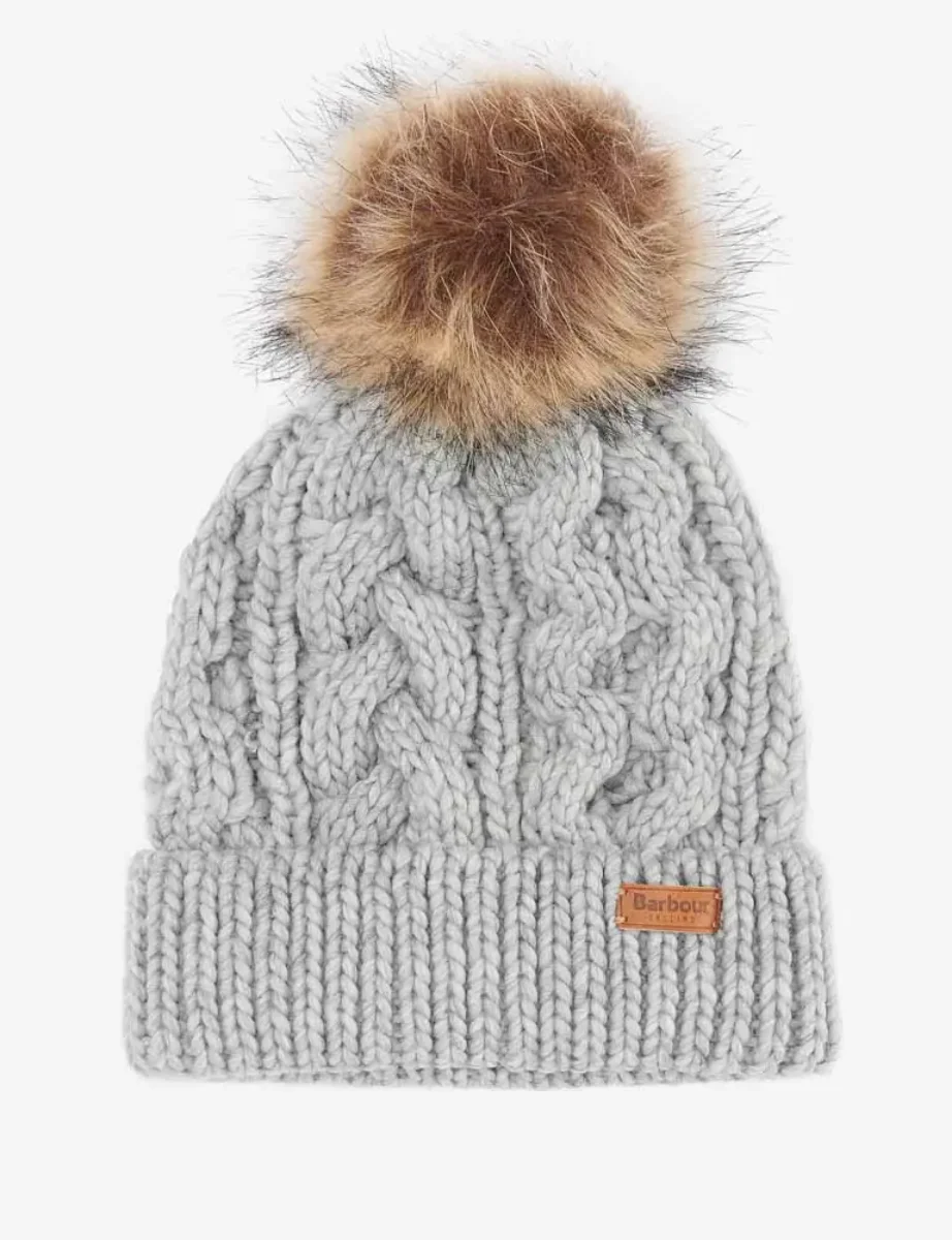 Barbour Women's Penshaw Cable Knit Beanie | Grey