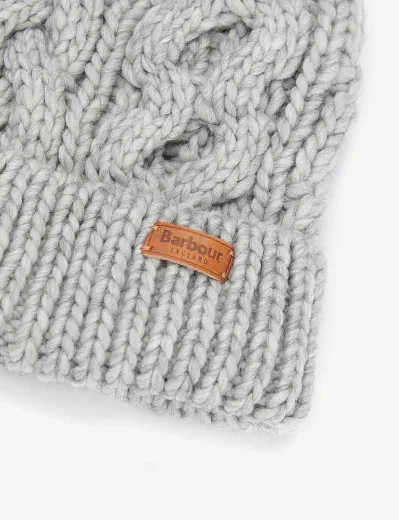 Barbour Women's Penshaw Cable Knit Beanie | Grey