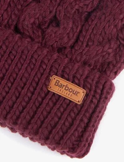 Barbour Women's Penshaw Cable Knit Beanie | Bordeaux