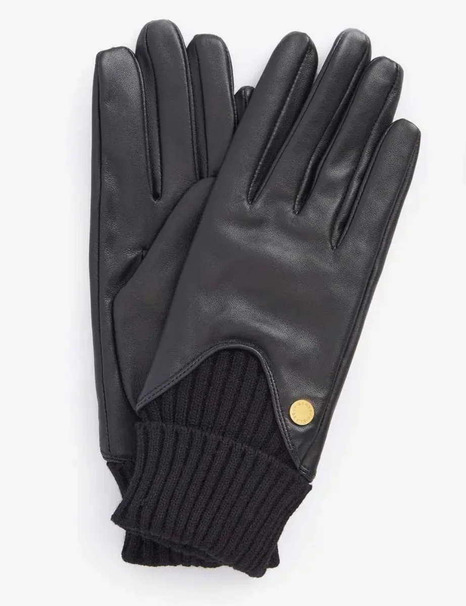 Barbour Women's Deanna Leather Glove | Black