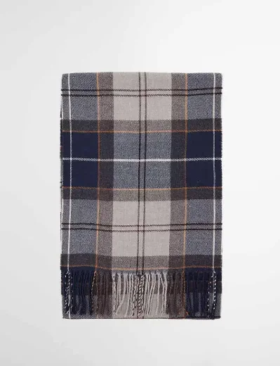 Barbour Galingale Tartan Scarf | Grey Midnight Tartan