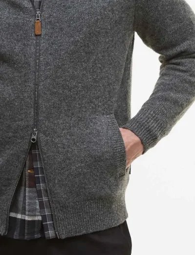 Barbour Talder Half Zip Jumper | Charcoal