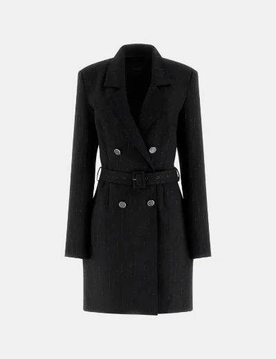 Guess Zanita Stripe Blazer Dress | Black\Silver