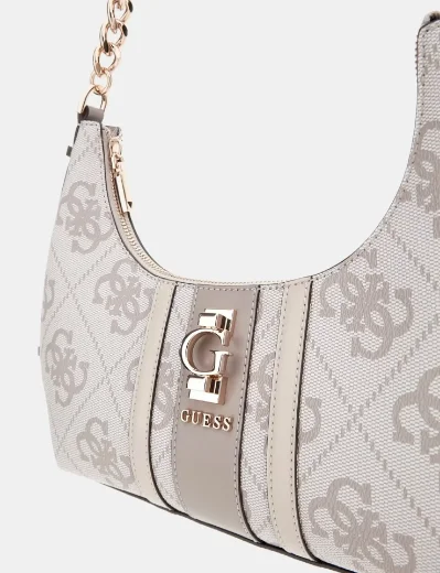 Guess Erenia 4G Logo Mini Shoulder Bag | Beige