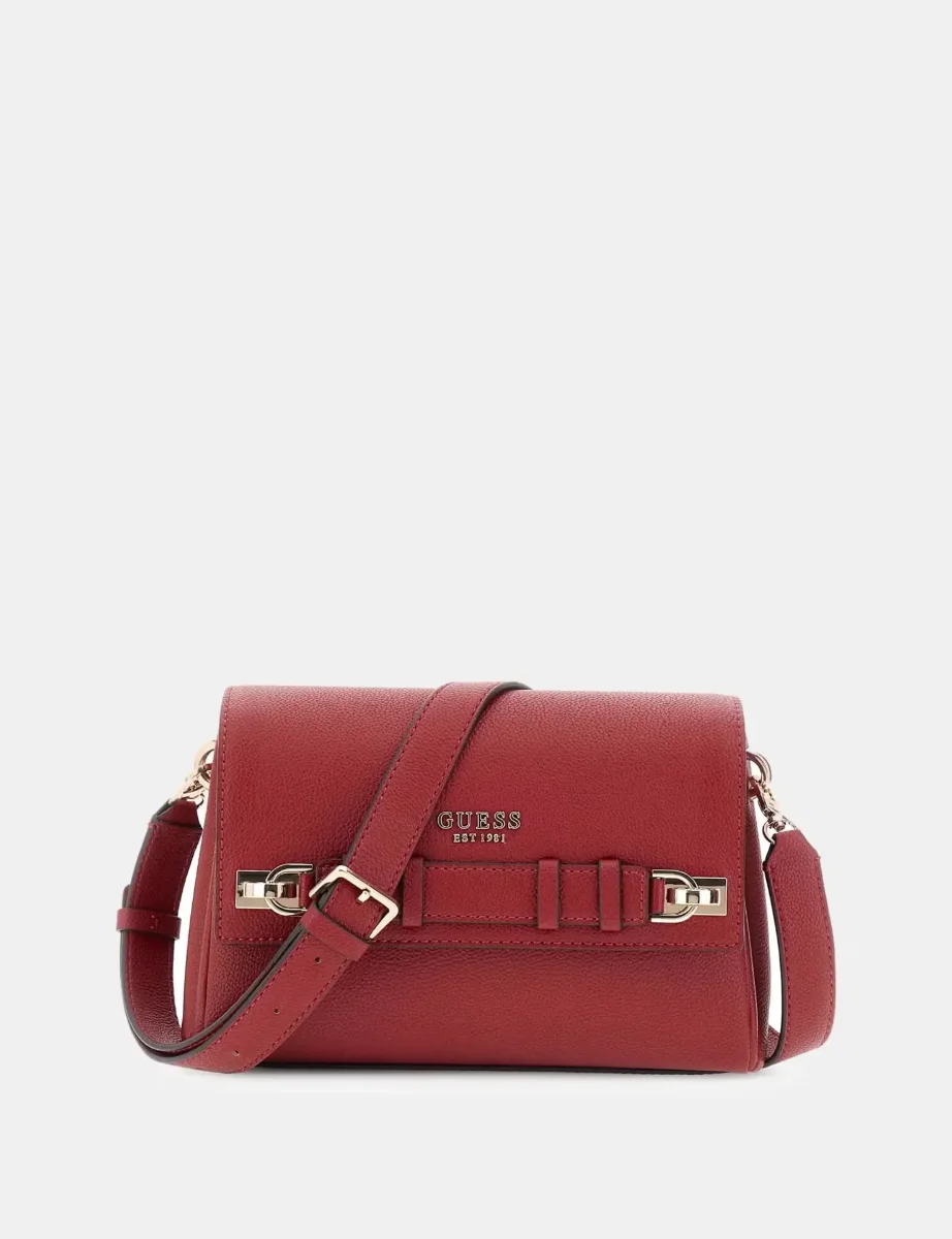 Guess Women's Gregoria Flap-over Shoulder Bag / Red
