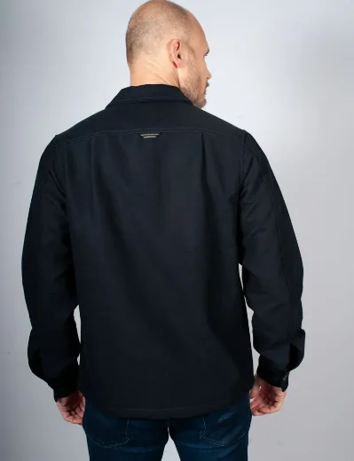 Fred Perry Brushed Twill Overshirt | Black