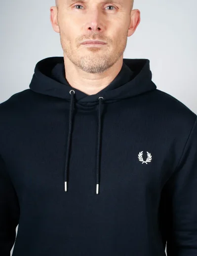 Fred Perry Tipped Hooded Sweat | Navy 