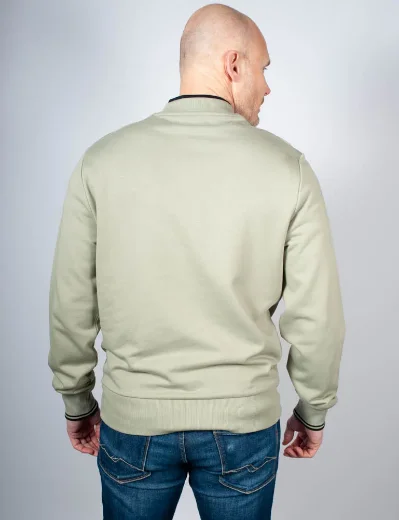 Fred Perry Crew Neck Sweatshirt | Seagrass/Black