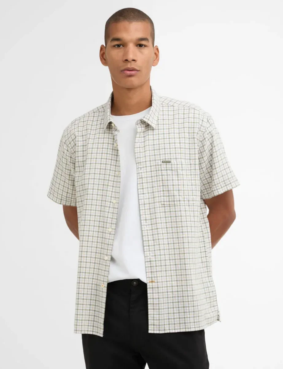 Barbour Nelson Gingham Short Sleeved Shirt | Beige