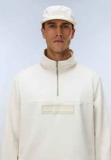 Napapjiri B-Box Logo Half Zip | White