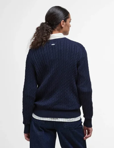 Barbour Women's Hartland Crew Knitted Jumper | Navy