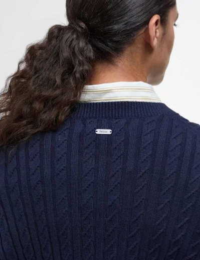 Barbour Women's Hartland Crew Knitted Jumper | Navy