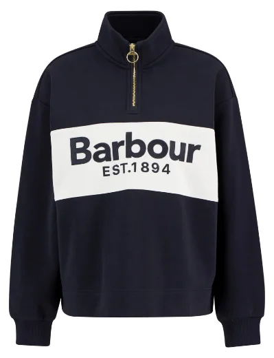 Barbour Women's Zaria Half Zip Sweat | Navy