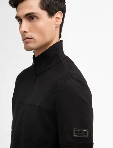Barbour International Kaspian Quarter Zip Sweatshirt | Black