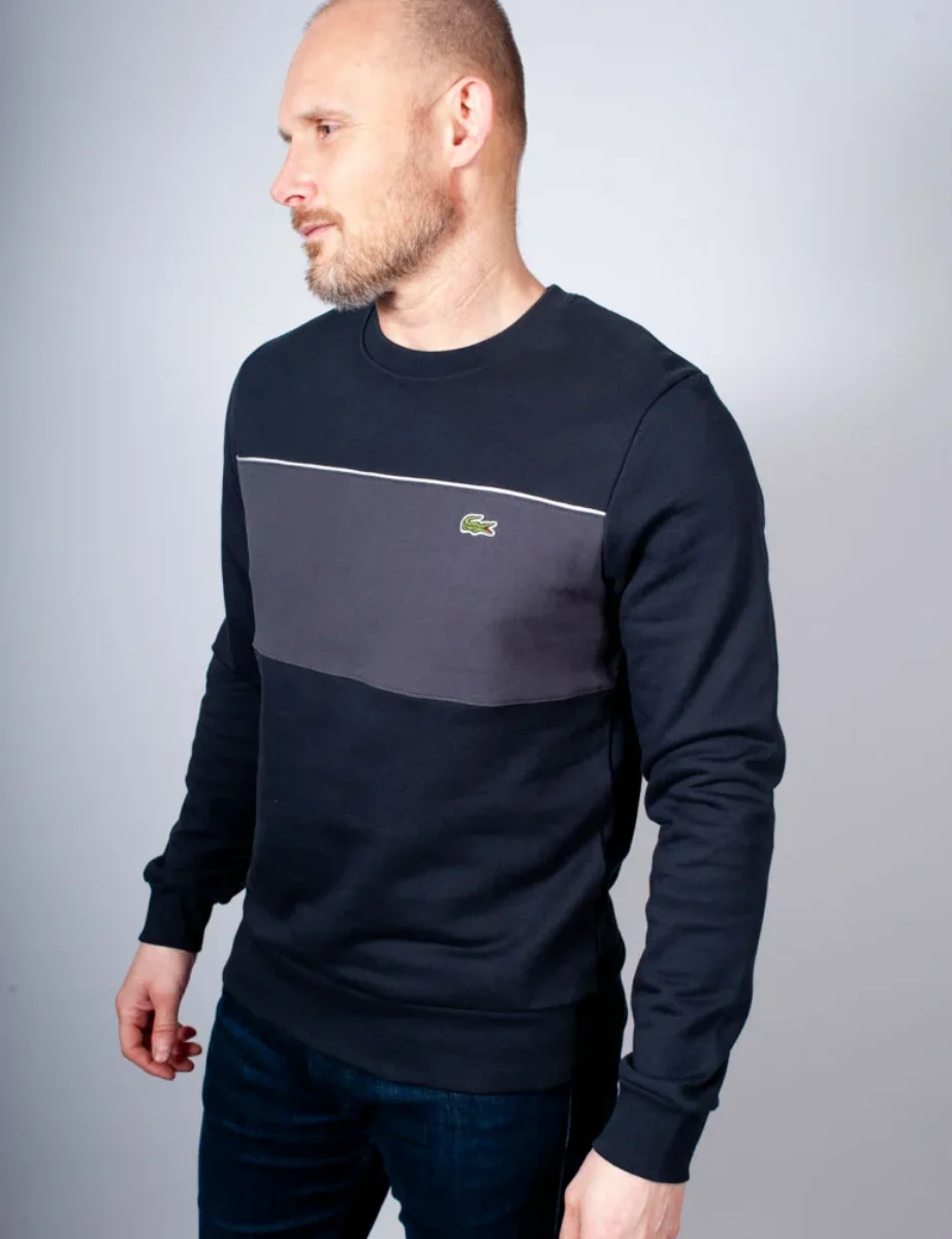 Lacoste Classic Fit Colour-Block Sweater | Black