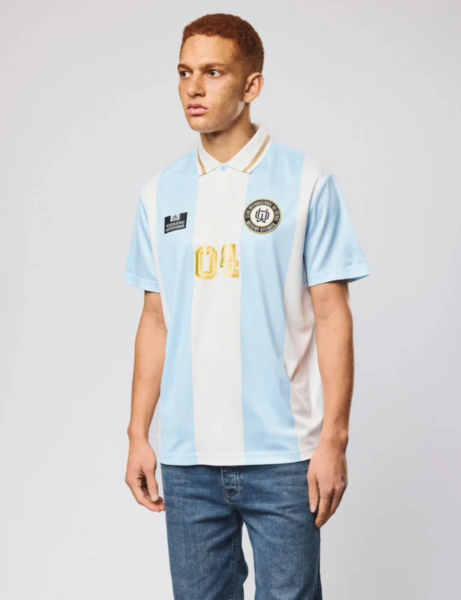 Weekend Offender Moulay Football Shirt | Sky Blue