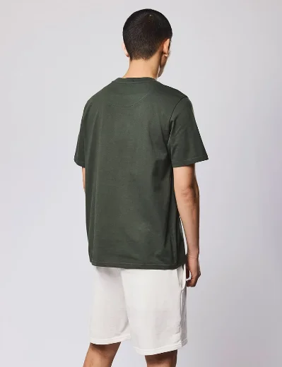Weekend Offender Brooklands Badge T-shirt | Forest Green