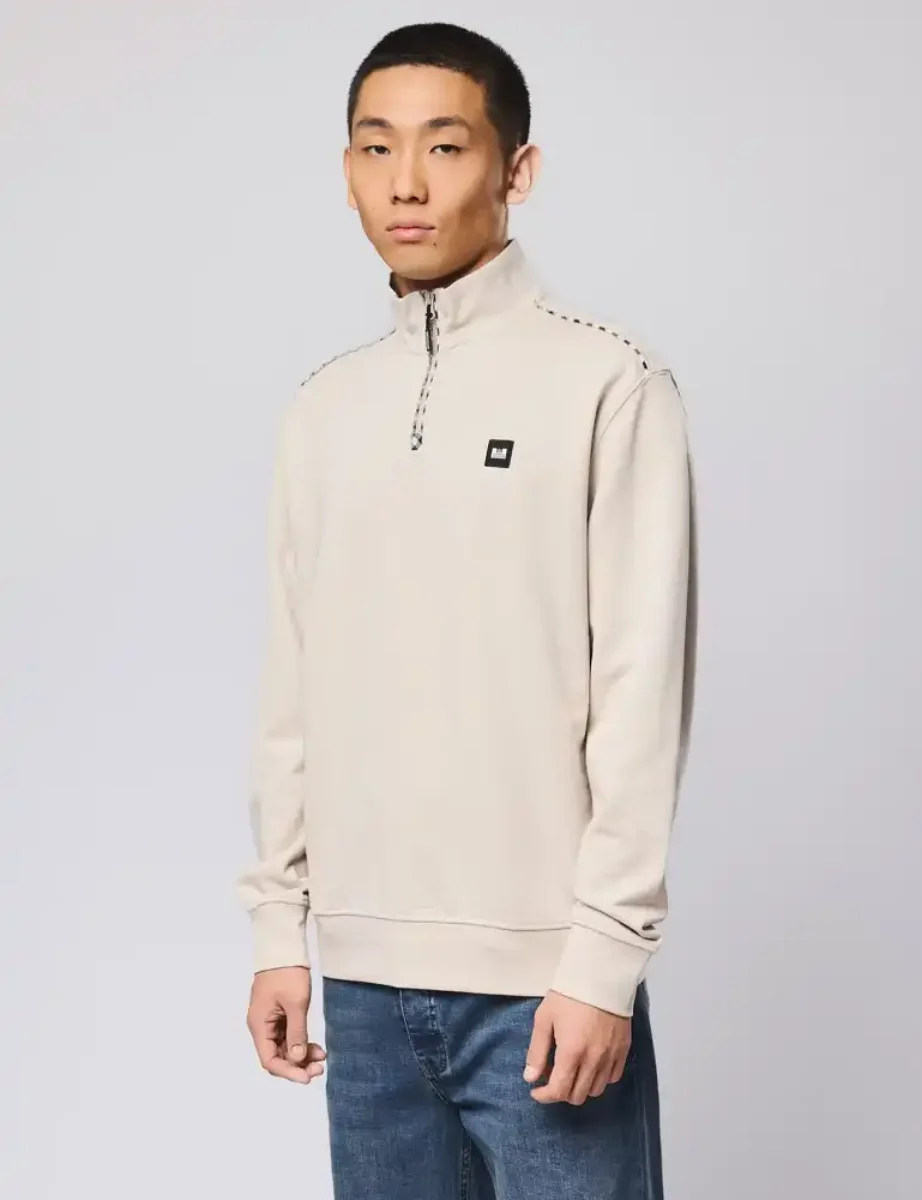 Weekend Offender Matisa Quarter Zip Check Sweat | Cement