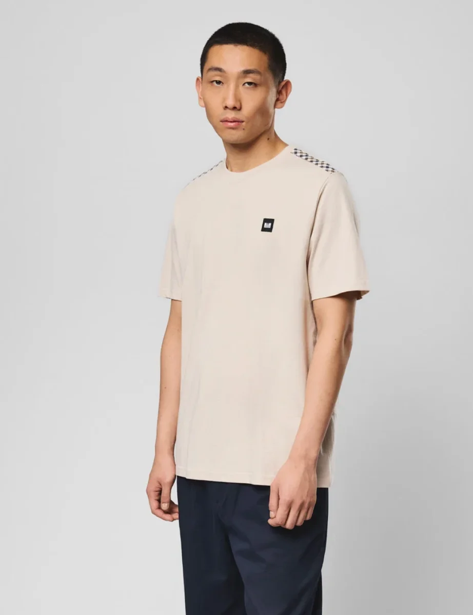 Weekend Offender Medea Check T-shirt | Cement