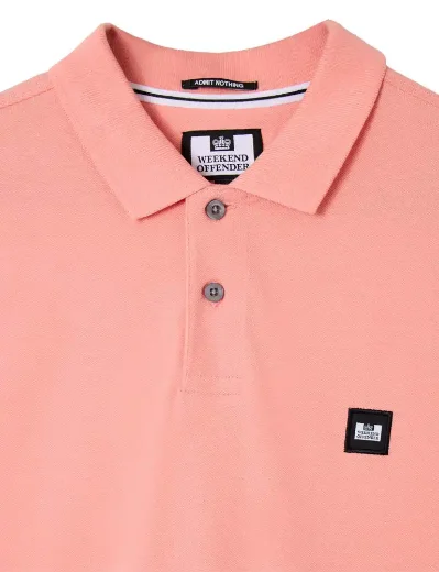 Weekend Offender Heathcote Badge Polo | Coral